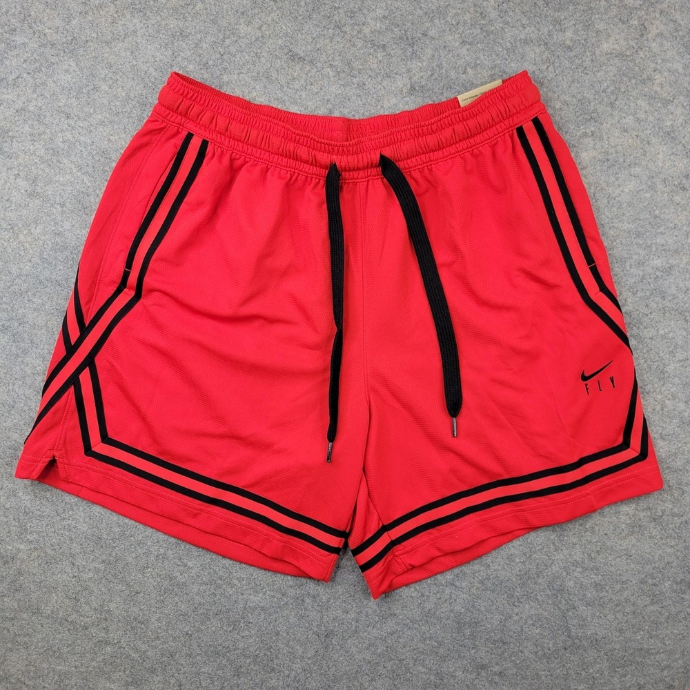 Nike Shorts Womens Large Red Dri-FIT‎ Fly Crossover Basketball DH7325-657